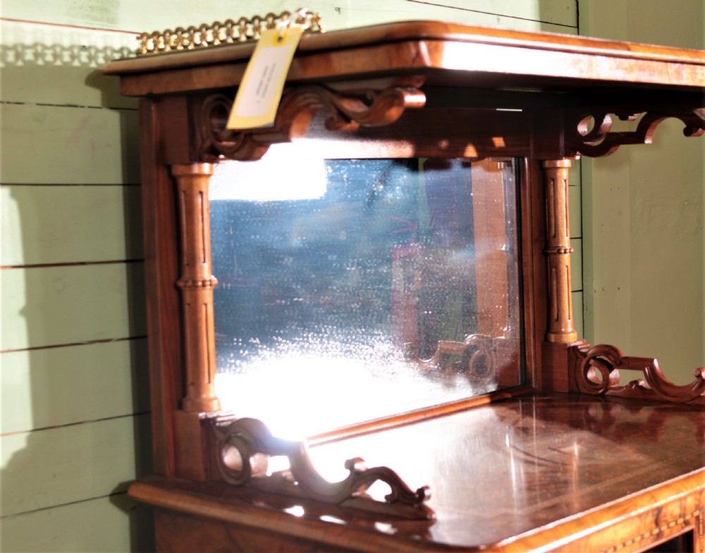 Victorian walnut music cabinet. View VII