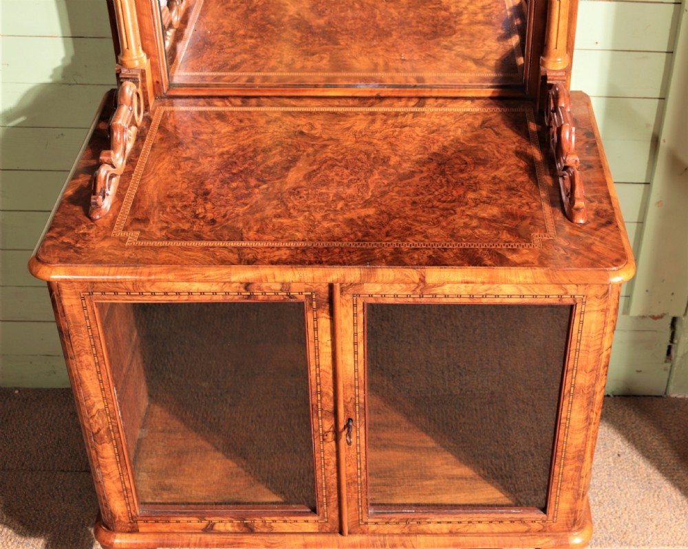 Victorian walnut music cabinet. View XII