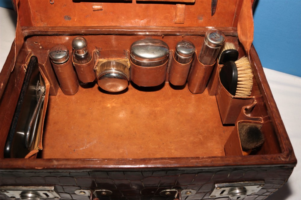 Crocodile suitcase fitted. View II