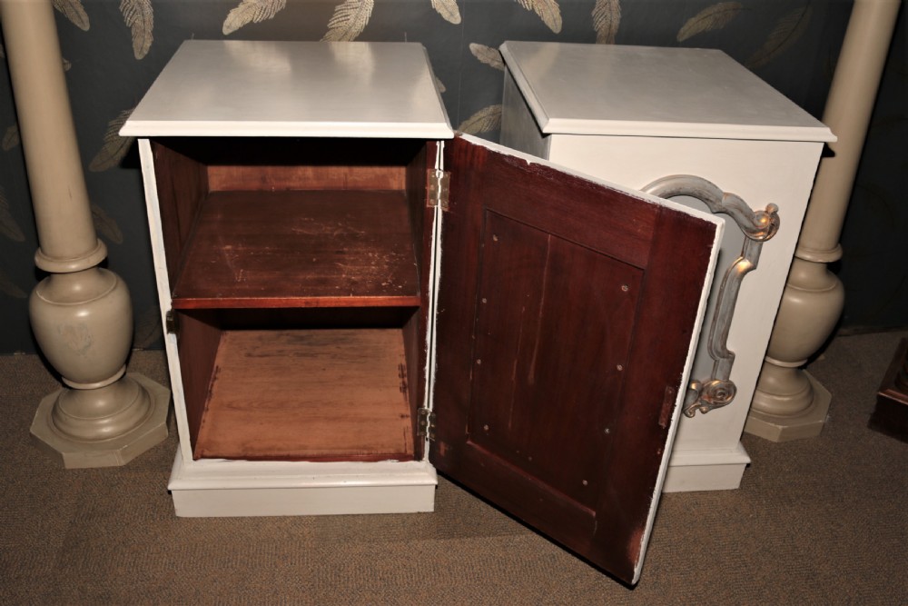 A pair of Victorian bedside cabinets. View II