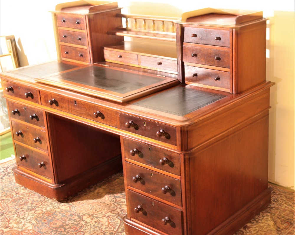 Victorian mahogany Dickins desk. View V