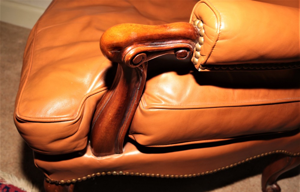 Leather Victorian armchair View VII