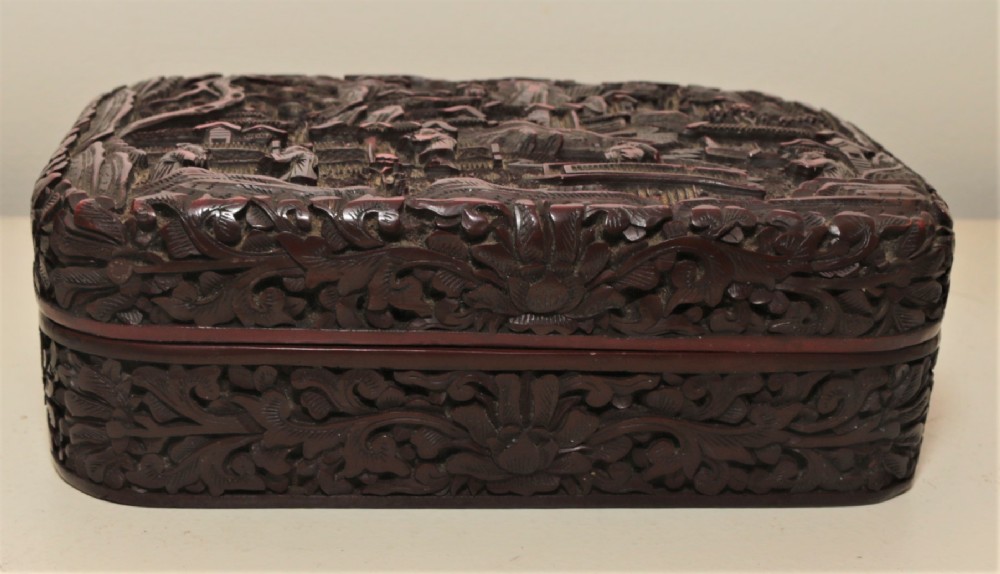 Chinese cinnabar box.