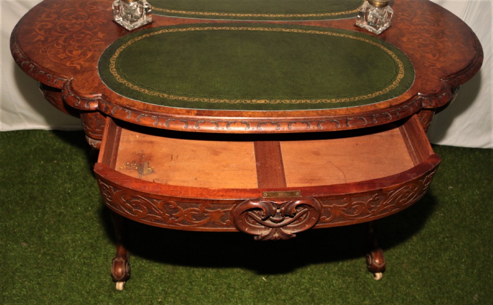 Victorian walnut desk. View X
