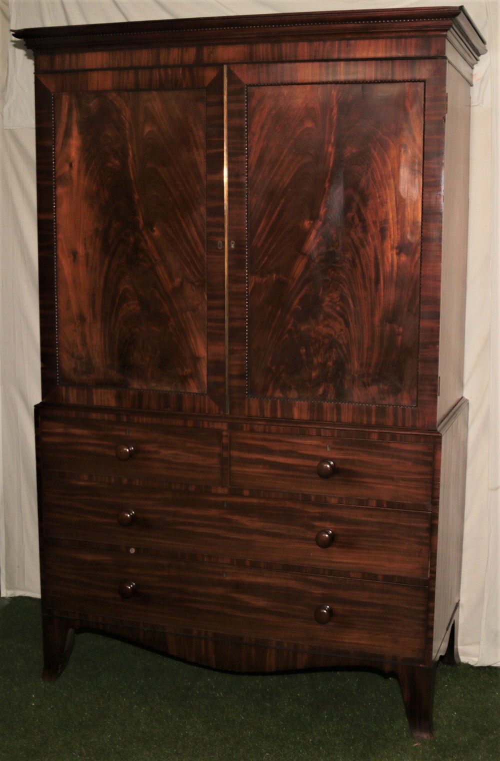 Georgian mahogany press on the chest.