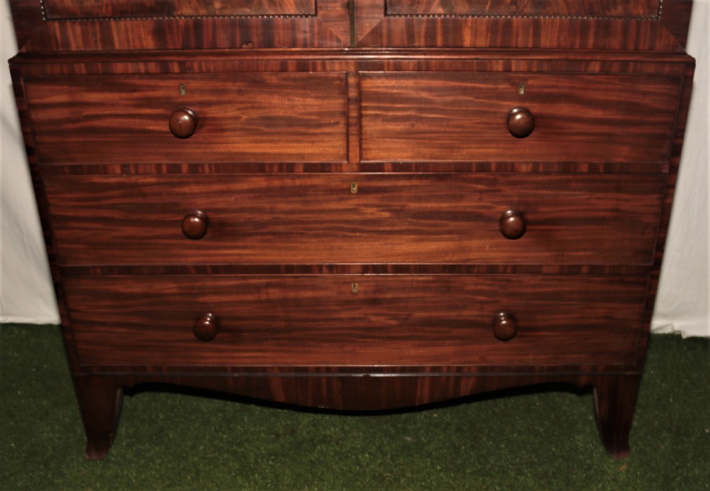 Georgian mahogany press on the chest. View VII