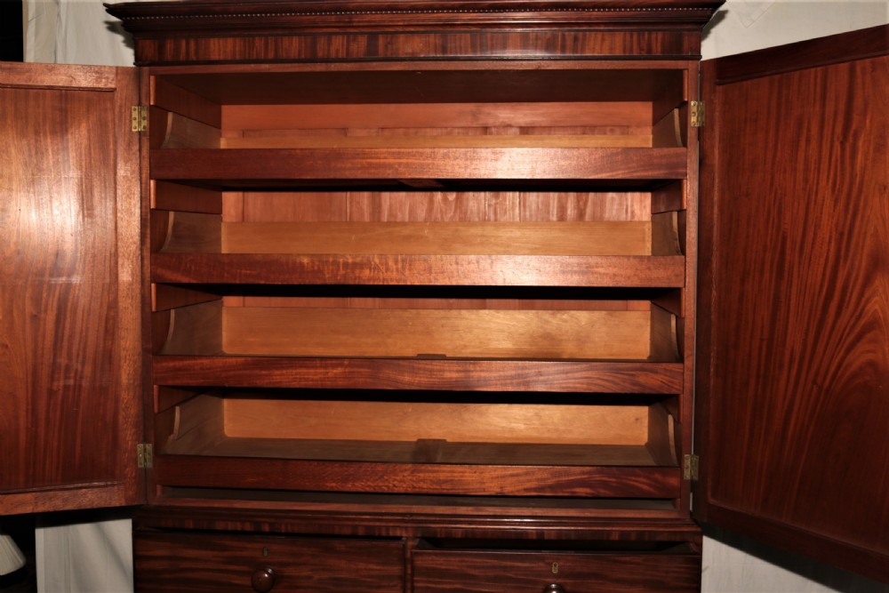 Georgian mahogany press on the chest. View XI