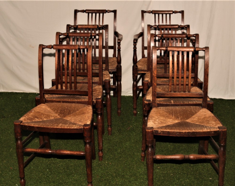 6 country Elm chairs.