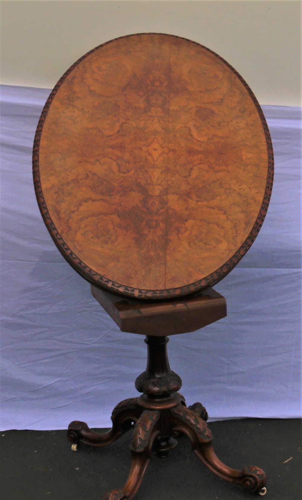 Victorian walnut loo table.