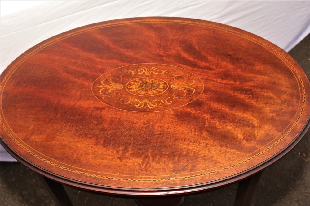 Edwardian inlaid table. View V