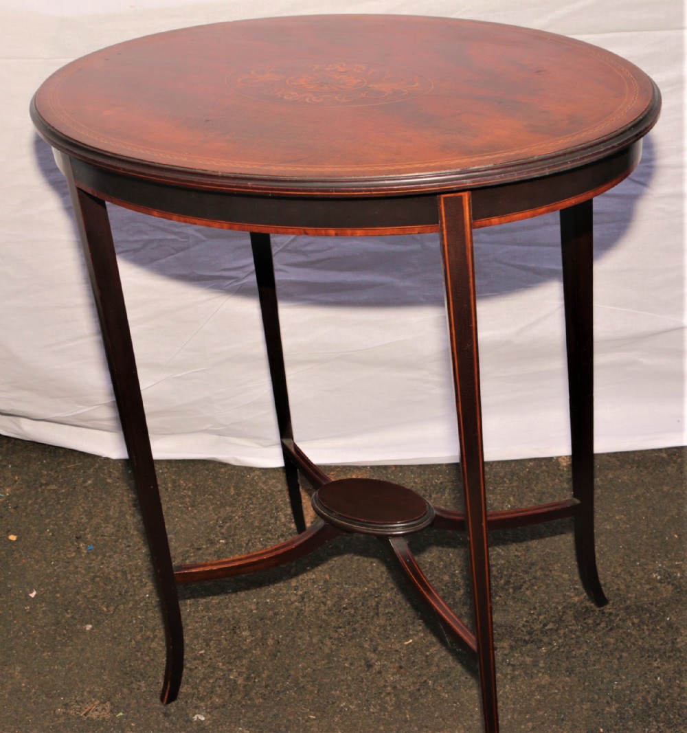 Edwardian inlaid table.