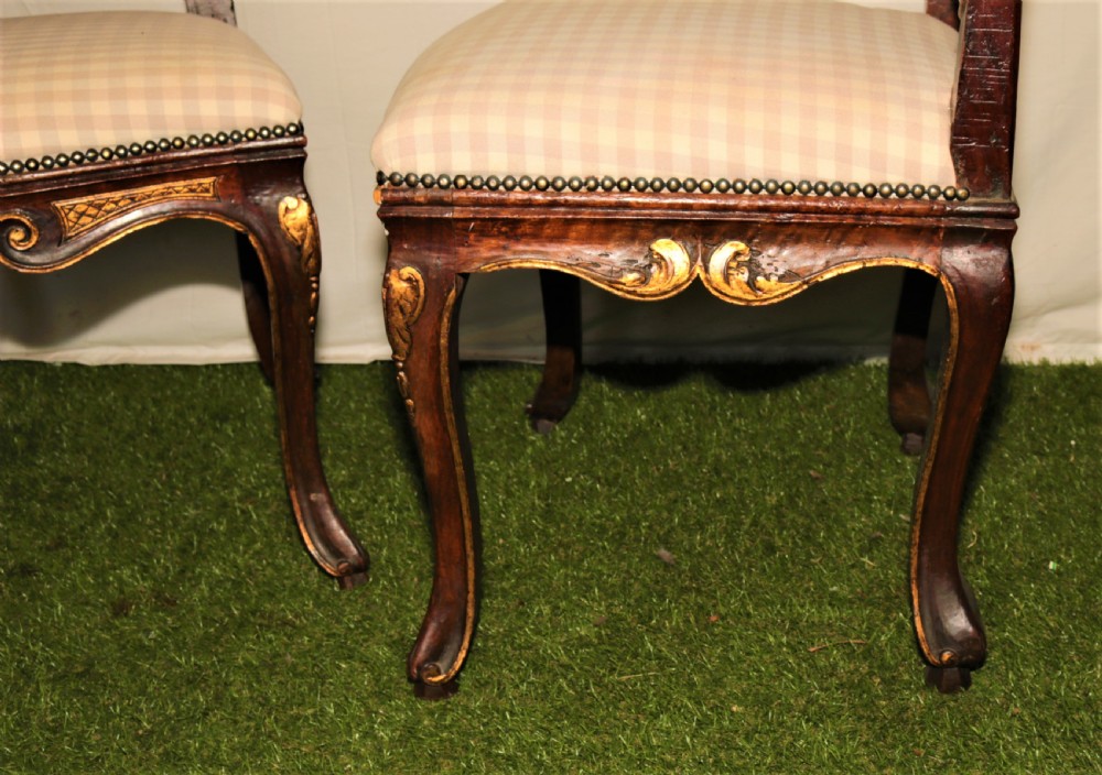 A pair of Italian walnut chairs. View III