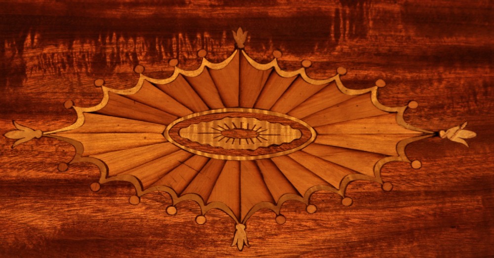 An Edwardian inlaid mahogany tray. View III