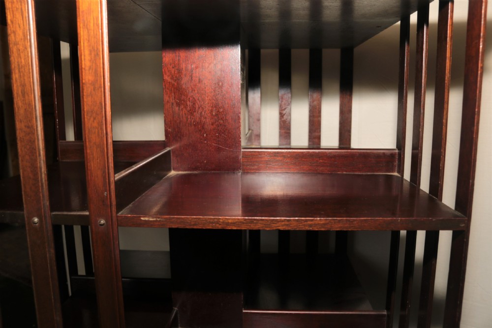Edwardian mahogany revolving bookcase View IV