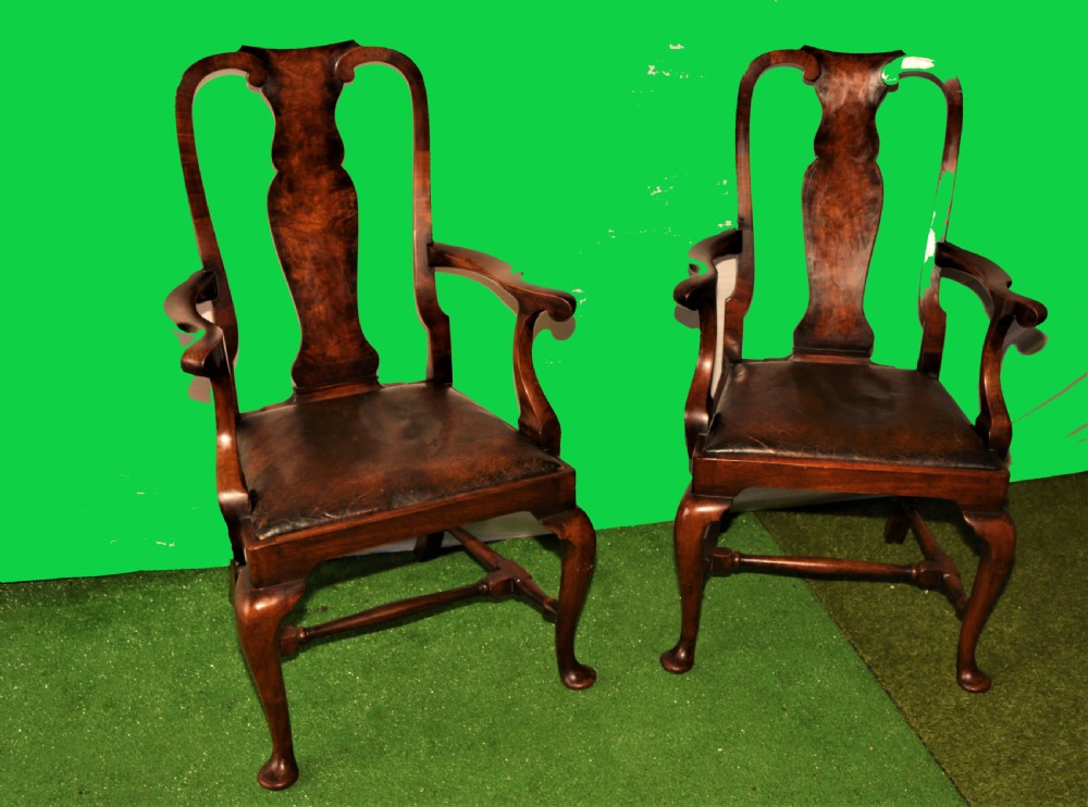 6 Queen Ann style chairs walnut View III