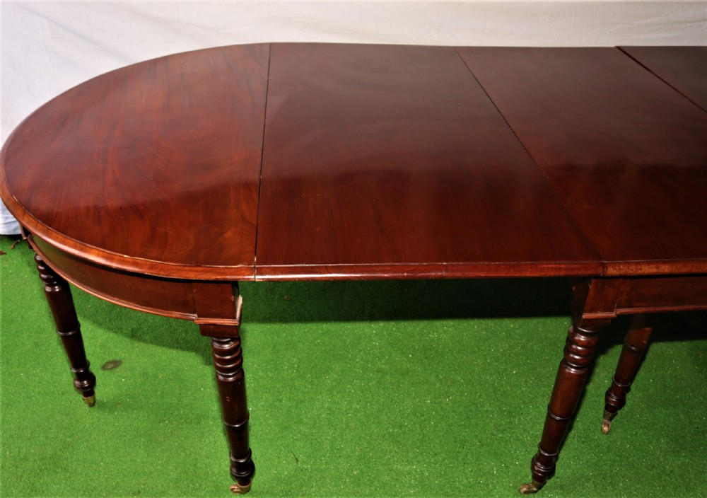 Georgian mahogany dining table. View X