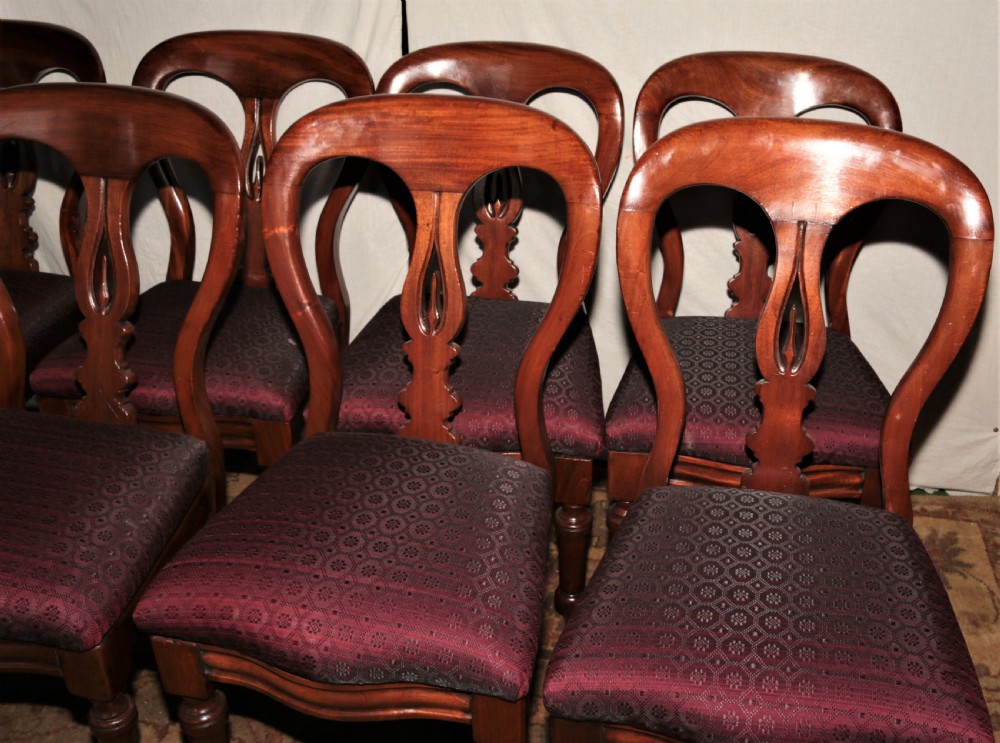 A set of 8 Victorian chairs. View IV