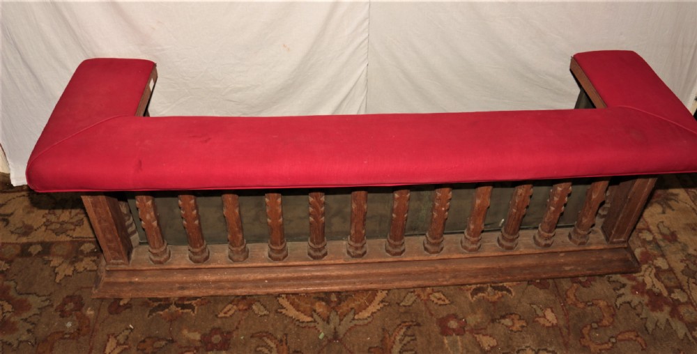 Victorian oak club fender. View IV
