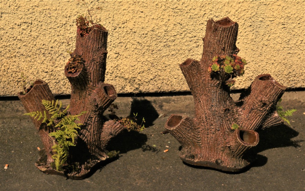Terracotta strawberry pots.