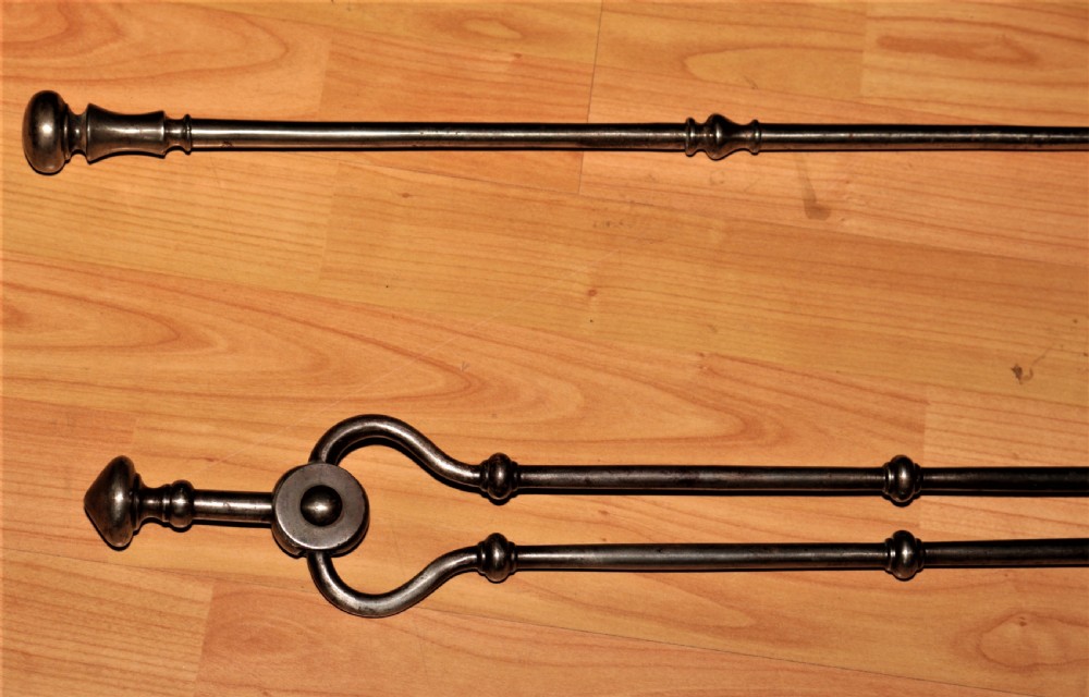Georgian steel fire irons. View III