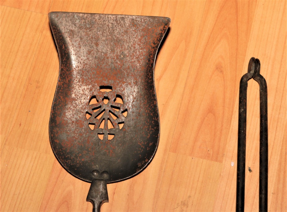 Georgian steel fire irons. View VI