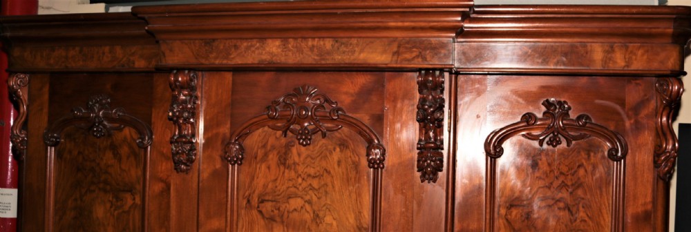 Victorian 3 door walnut wardrobe. View XXI
