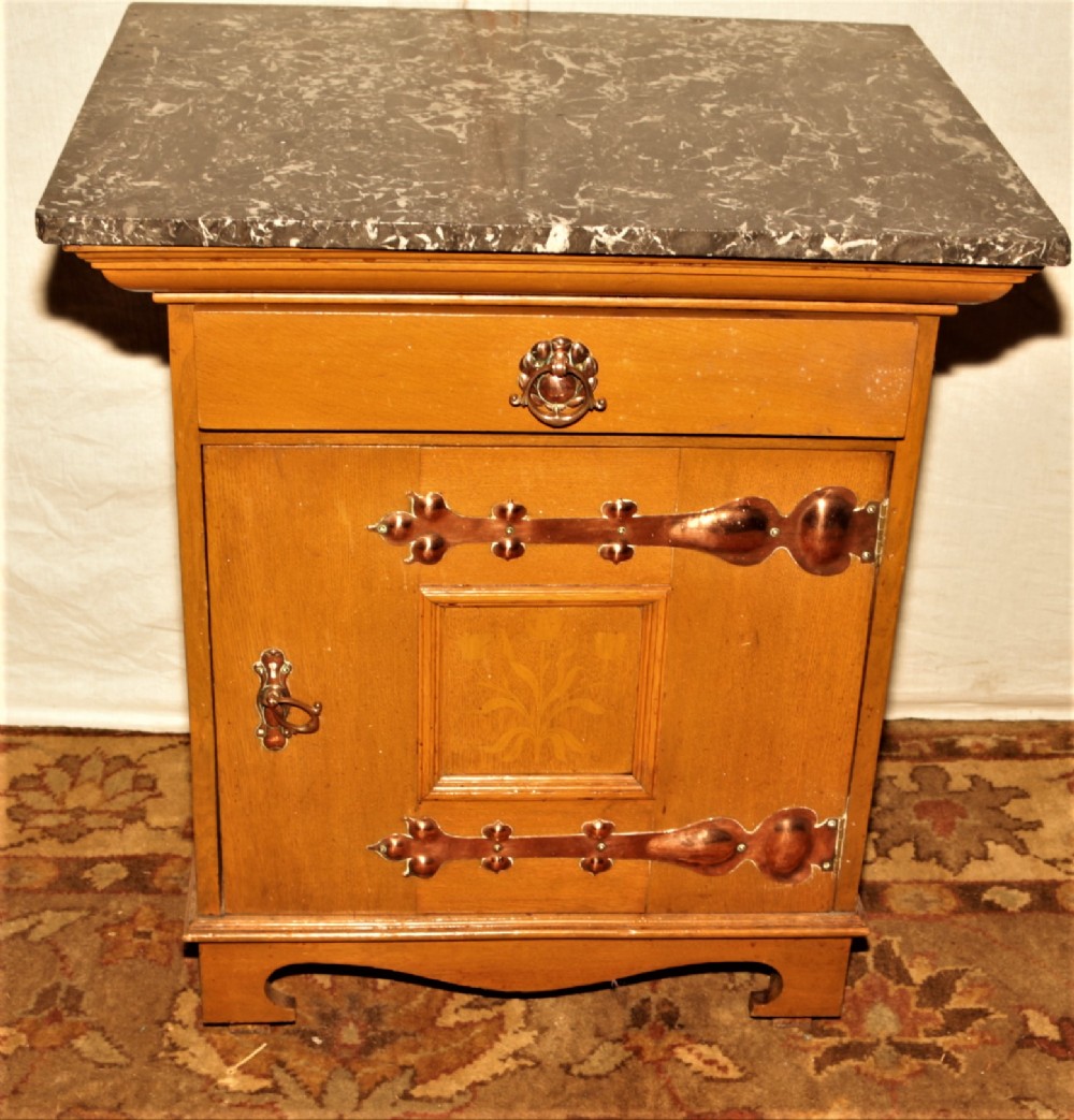 Arts & crafts bedside cabinet.