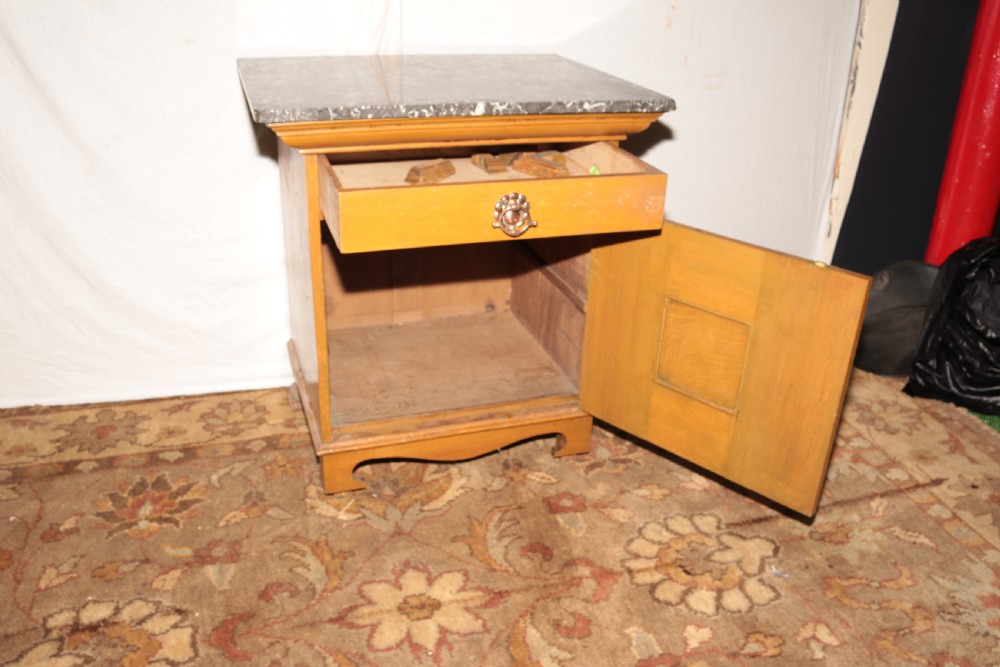 Arts & crafts bedside cabinet. View V
