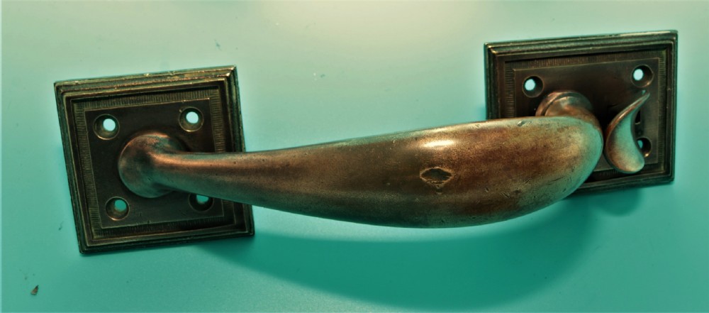 3 Victorian bronze door handles View II