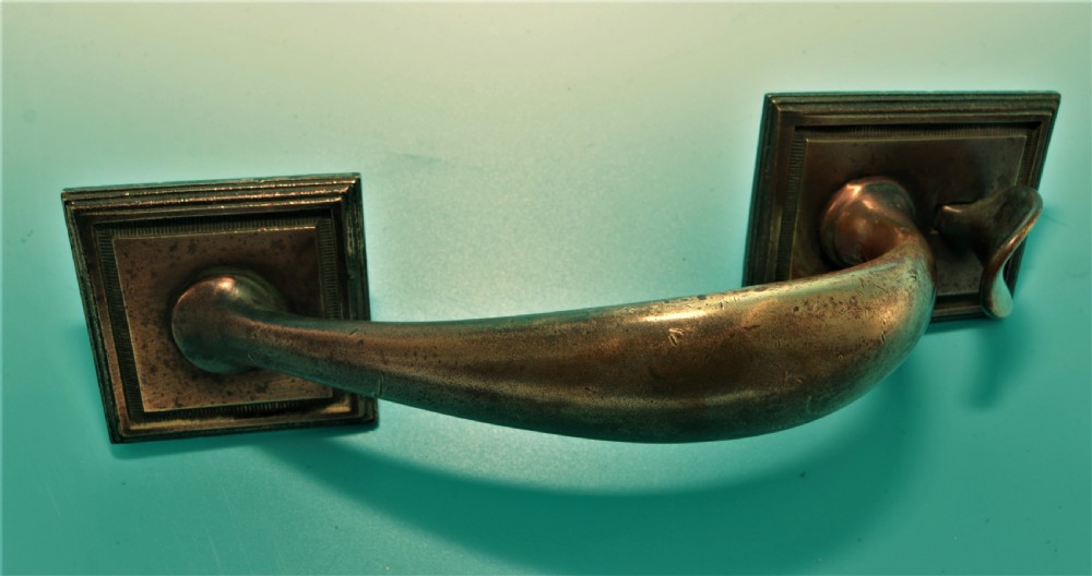 3 Victorian bronze door handles View IV