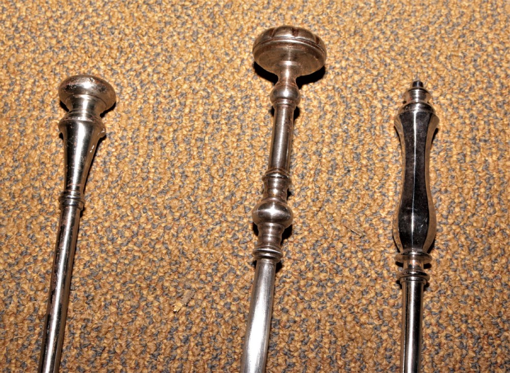 Georgian steel fire irons. View III
