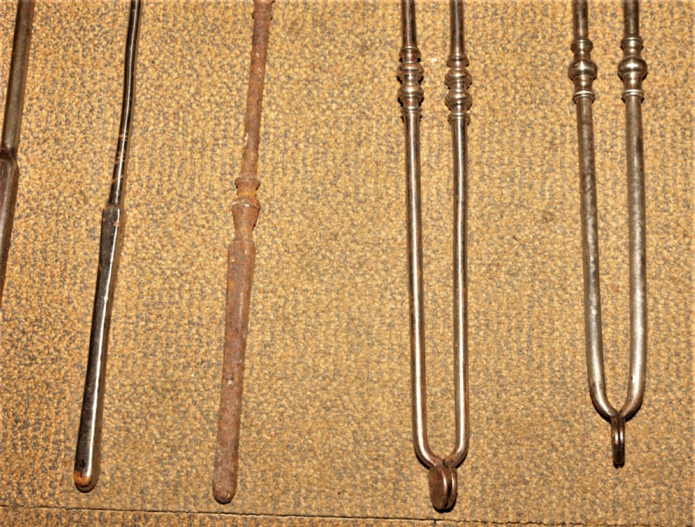 Georgian steel fire irons. View IV