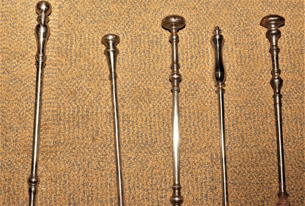Georgian steel fire irons. View V