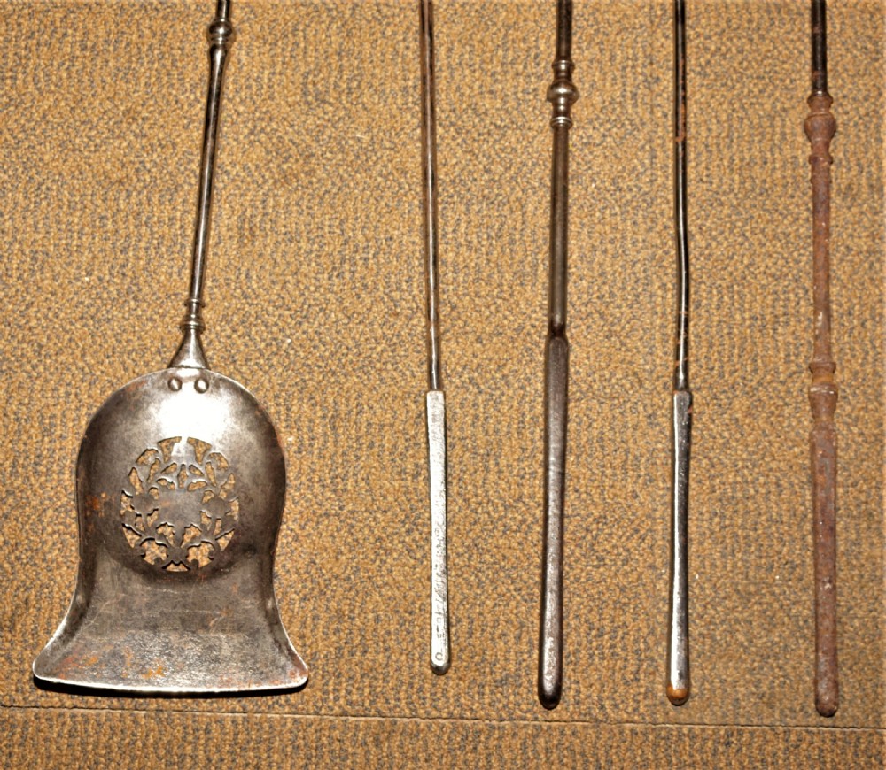 Georgian steel fire irons. View VI