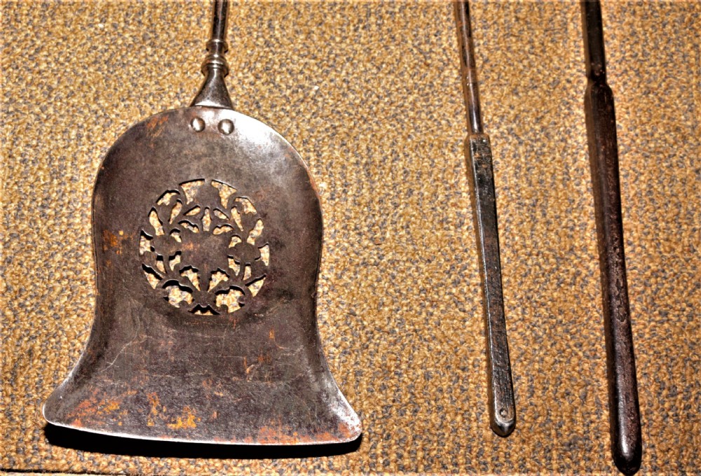 Georgian steel fire irons. View VII