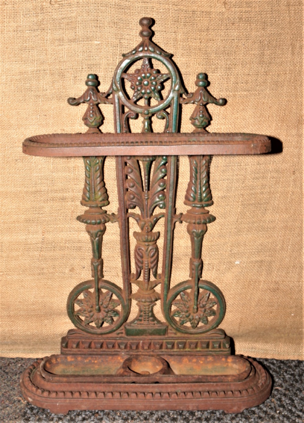 Victorian cast iron stick stand.