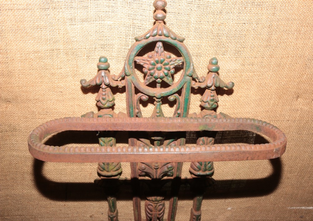 Victorian cast iron stick stand. View II