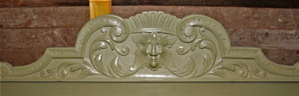 Victorian painted carved oak side waiter.
 View IV
