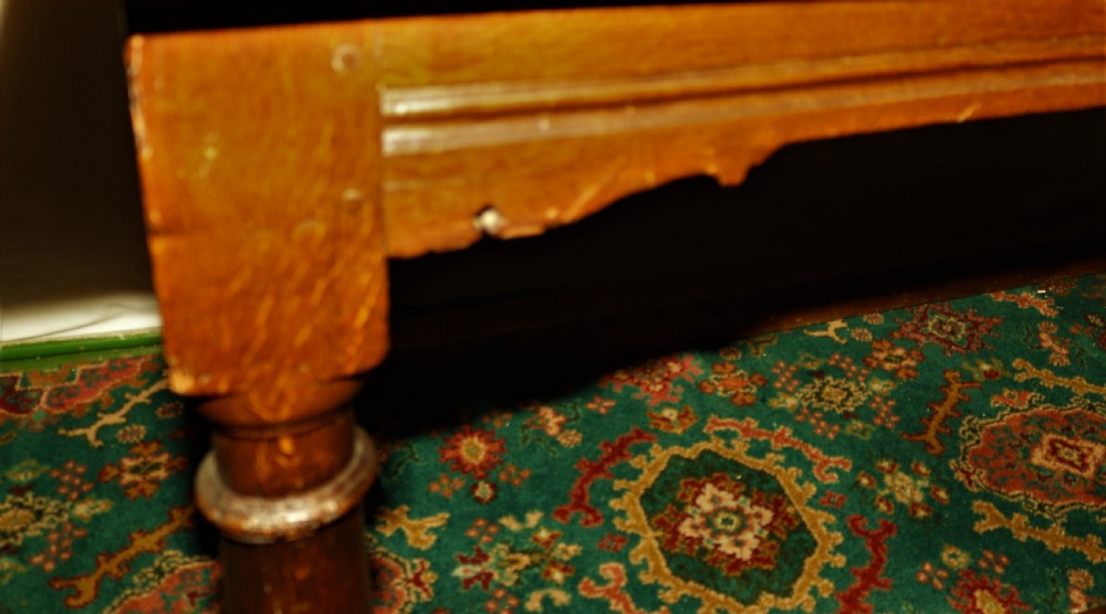 Oak refectory table 1900. View V