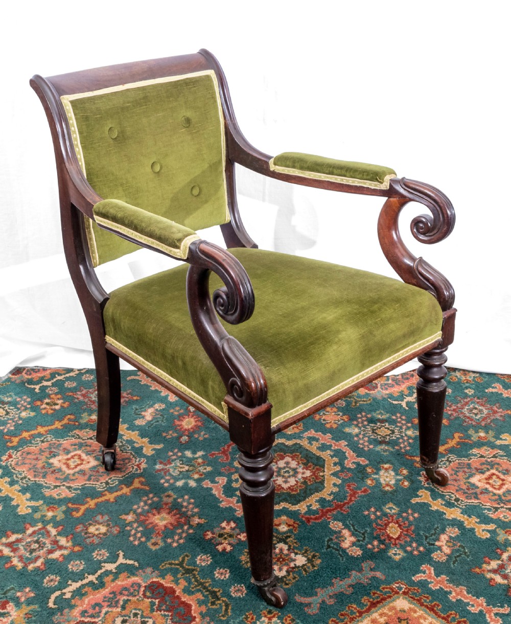 A Georgian mahogany chair.