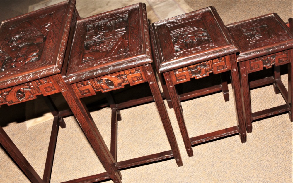 Nest of 4 Chinese tables. View VII