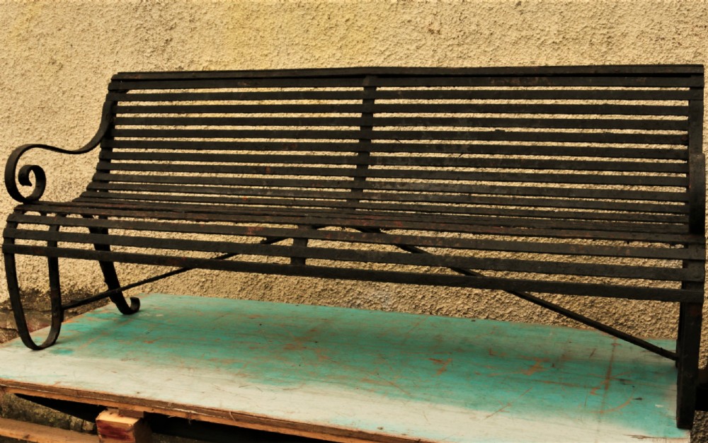 Heavy antique iron bench.