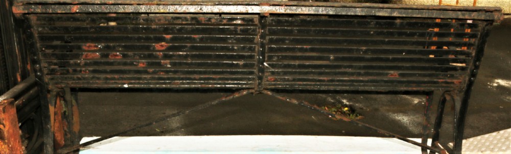 Heavy antique iron bench. View VII