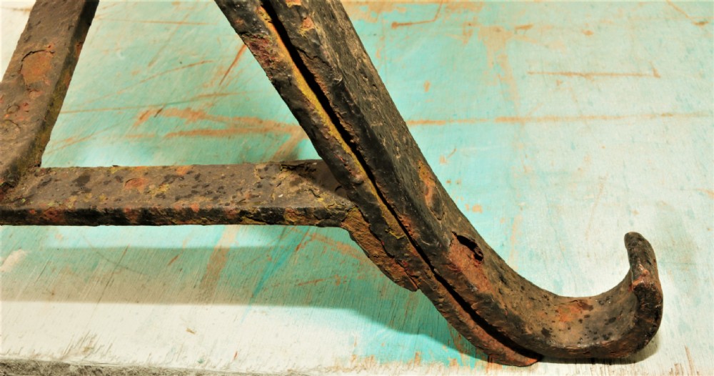 Heavy antique iron bench. View VIII