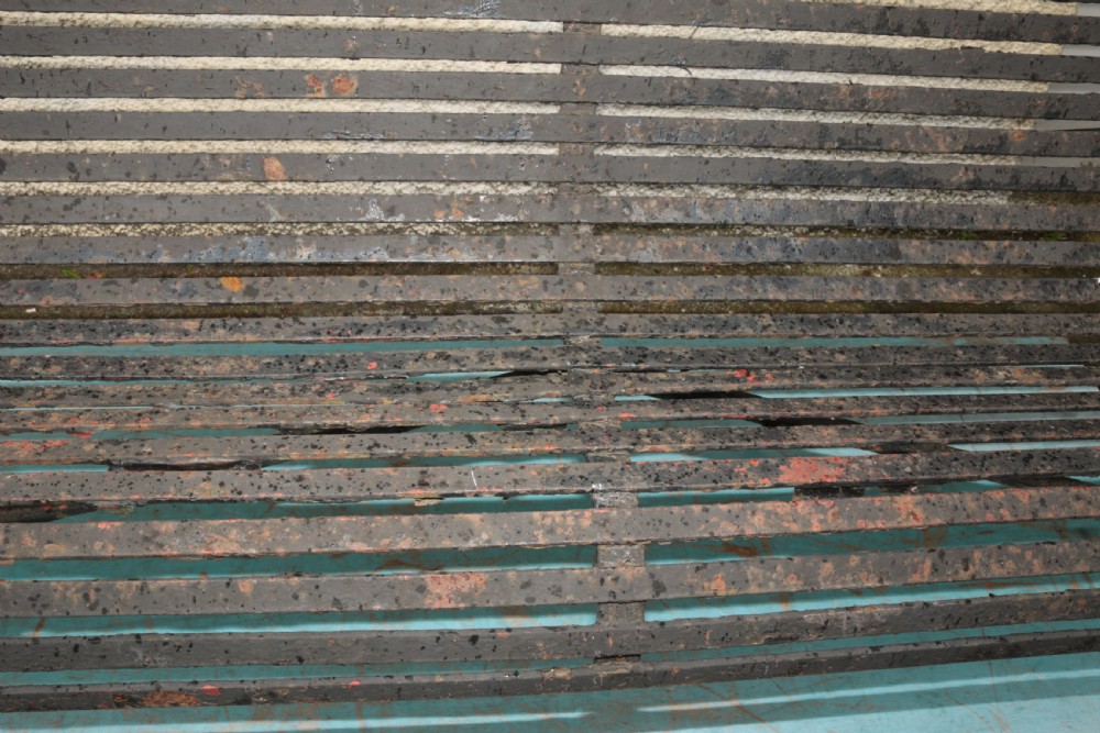 Heavy antique iron bench. View XI