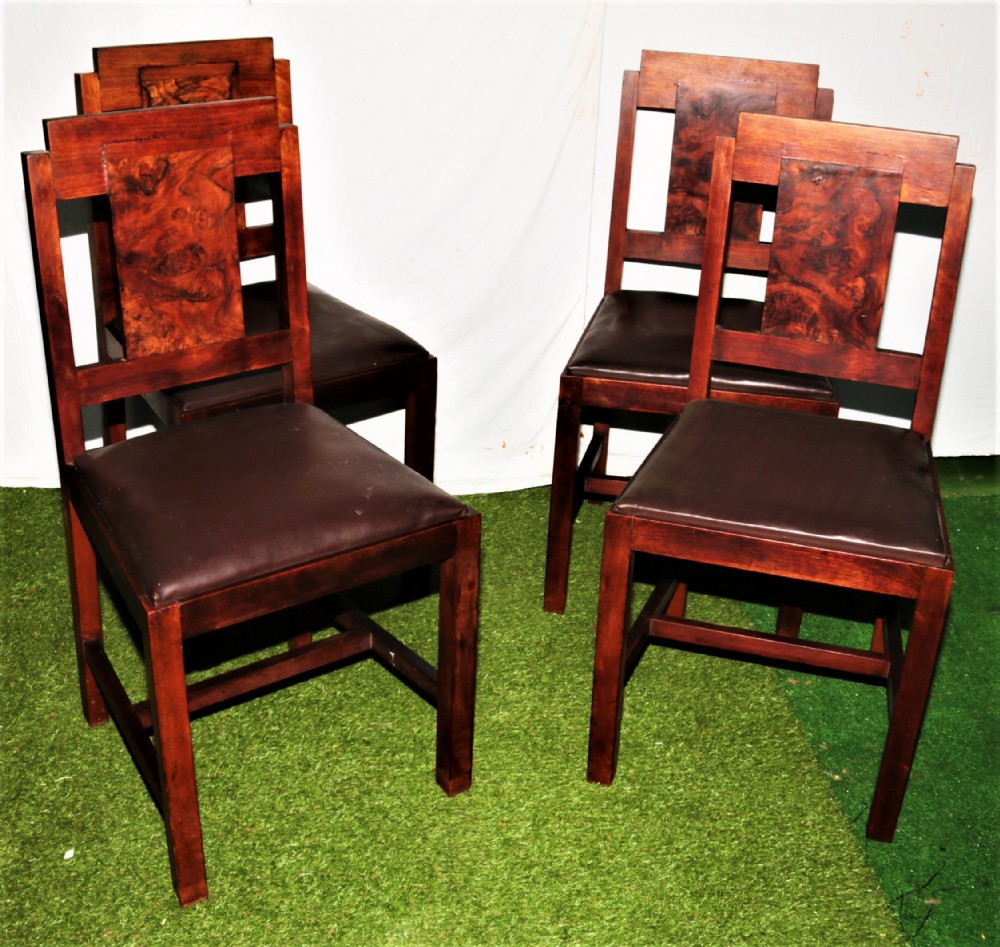 4 deco stand chairs 1930.