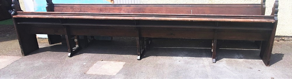 Victorian pine pew. View III