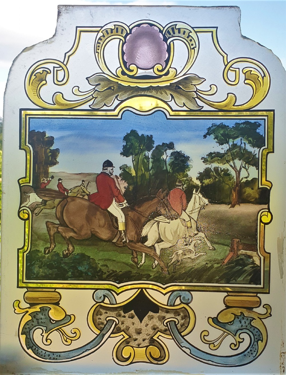 Victorian painted window.