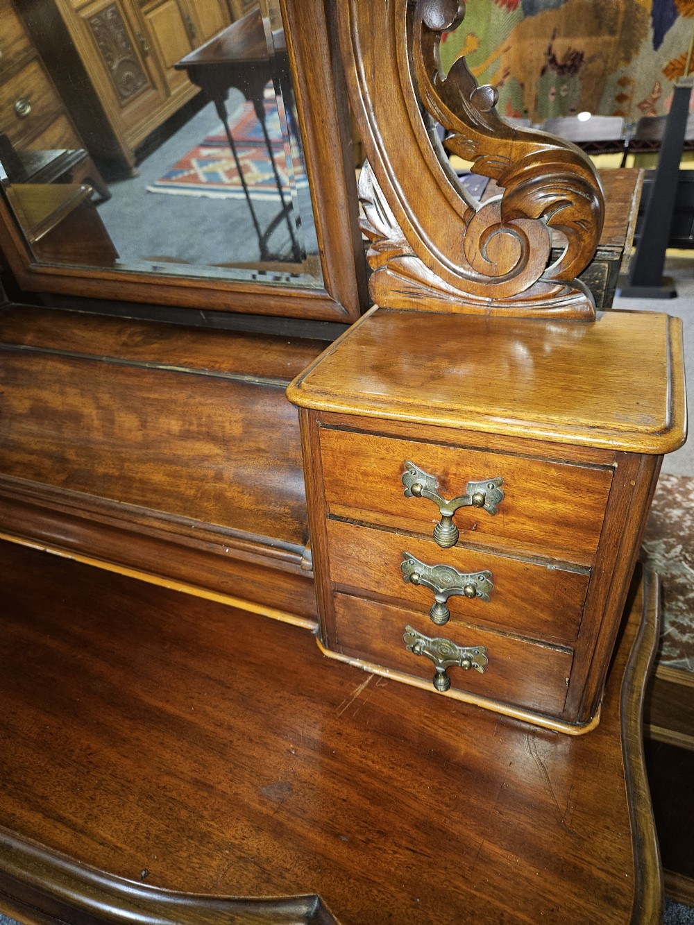 Victorian mahogany dressing table  View V