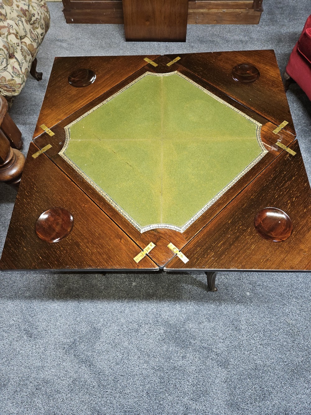 Rosewood envelope games table. View III